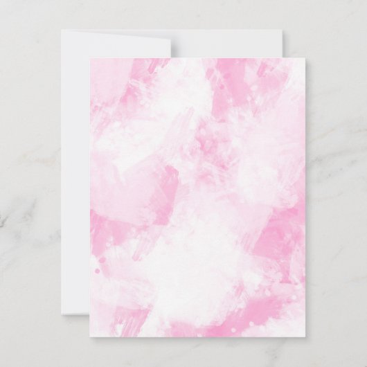 Invitation Brosse Abstraite rose douce (Dos)