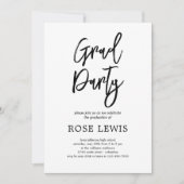 Invitation Brossé Charm Graduation Party (Devant)