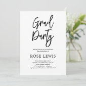 Invitation Brossé Charm Graduation Party (Debout devant)