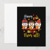 Invitation Brosse de automne heureuse pour tous l'équipe de d (Devant / Derrière)