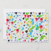 Invitation Brosse et peintures Enfants Art fête d'anniversair (Dos)