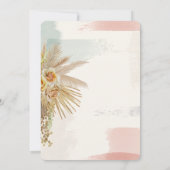 Invitation Brosse, Fête des mariées Fleurs de Boho (Dos)