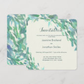 Invitation Brosse impressionniste coups de mariage moderne me (Devant / Derrière)