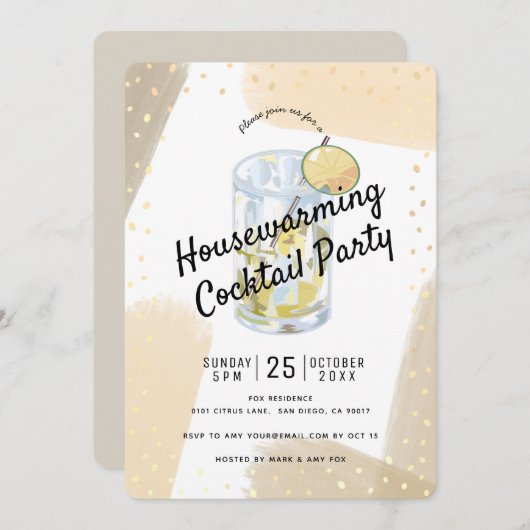 Invitation Brosse moderne coups de feu Houseéchauffement Cock (Devant / Derrière)