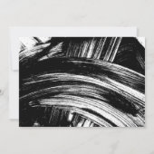 Invitation Brosse noire moderne Script Photo Graduation Party (Dos)