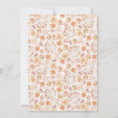 Invitation Brosse Pêche Florale Fête des mariées romantique (Dos)