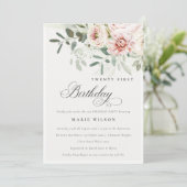 Invitation Brosse Peony Eucalyptus Foliage N'importe quel âge (Debout devant)