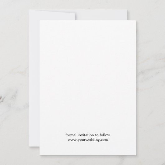 Invitation Brosse photo moderne manuscrite Enregistrer la dat (Dos)