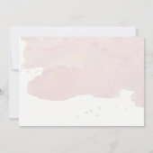 Invitation Brosse rose simple moderne Traces d'aquarelle (Dos)