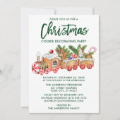 Invitation Brosse Script Noël Cookie Décoration Party (Devant)