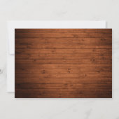 Invitation Brosse Script Wood Love and Thanks Mariage Card (Dos)