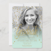 Invitation Brosse Trucs & Confetti Mint Green/Gold ID511 (Devant)