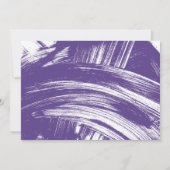 Invitation Brosse violet moderne Script Photo Graduation Part (Dos)