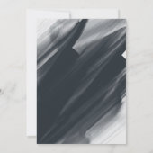 Invitation Brosses à aquarelle noir et gris (Dos)
