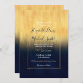 Invitation Brosses dorées modernes (Devant / Derrière)