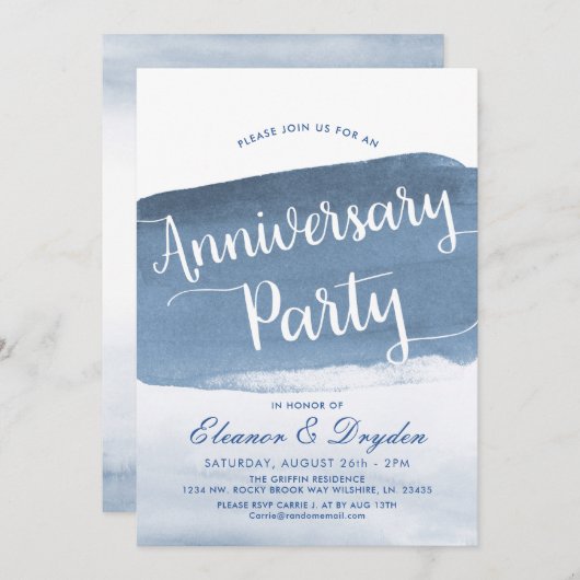 Invitation Brouillard de Lake Harbor | Fête d'anniversaire (Devant / Derrière)