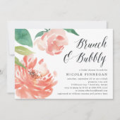 Invitation Brouillard Peony | Fête des mariées Brunch Invitat (Devant)