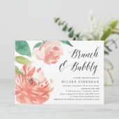 Invitation Brouillard Peony | Fête des mariées Brunch Invitat (Debout devant)