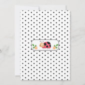 Invitation Brouillard rouge Notre petite coccinelle 1er anniv (Dos)