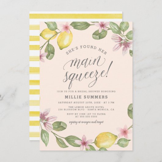 Invitation Brouiller | Fête des mariées principale de courge  (Devant / Derrière)