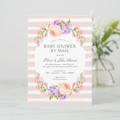Invitation Brouiller la bande et le Baby shower de fleurs par (Debout devant)