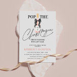 Invitation Brouiller Pop La Fête des mariées Champagne<br><div class="desc">Pop The Champagne She's Changing Her Last Name! Fêtez la future mariée alors qu'elle se lance dans un nouveau chapitre ! Joignez-vous à nous pour faire sauter le champagne pour une douche nuptiale sophistiquée avec une palette de couleurs blush étonnamment romantique et une bouteille de champagne de luxe. Levons un...</div>