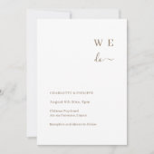 Invitation Broussage blanc minimaliste Nous faisons Faire-par (Devant)