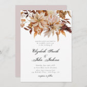 Invitation Broussaillement Automne Brûlé Orange Rouille Maria (Devant / Derrière)