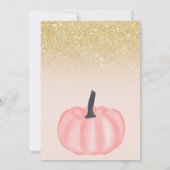 Invitation Broussailleux automne or petit citrouille 1er anni (Dos)