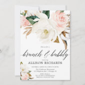 Invitation Broussailleux brun d'automne à fleurs blanches (Devant)