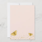 Invitation Broussette et Parties scintillant d'or Quinceanera (Dos)