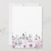 Invitation Broussette violette| Mariage floral (Dos)