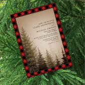Invitation Brown À feuillage persistant Arbre Rustique Plaid 