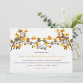 Invitation Brown amoureux noué arbres automne Mariage d'autom (Debout devant)