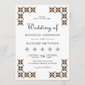 Invitation Brown and Black Ukrainian Embroidery Wedding (Devant)