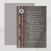 Invitation Brown Bar Mitzvah (Devant / Derrière)