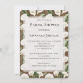 Invitation Brown blanc Calla Lily Fête des mariées florale (Devant)