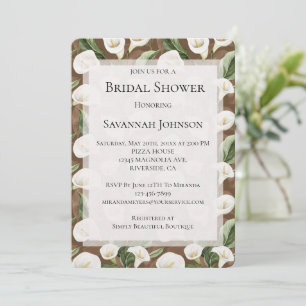Invitation Brown blanc Calla Lily Fête des mariées florale