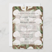 Invitation Brown blanc Calla Lily Mariage Floral (Devant)