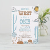 Invitation Brown bleu moderne Comment l'Occident était un ann (Debout devant)