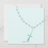 Invitation Brown Blue Rosary First Holy Communion (Dos)