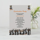 Invitation Brown Boho Bohemian Minimal Graduation Party (Debout devant)