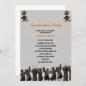 Invitation Brown Boho Bohemian Minimal Graduation Party (Devant / Derrière)