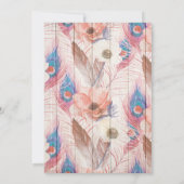 Invitation Brown Boho rose Floral et Rustique Bois Trunk Part (Dos)