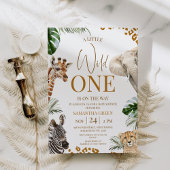 Invitation Brown Cheetah Safari Wild One Baby Shower