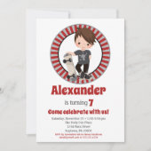 Invitation Brown Cheveux Skateboard Boys Anniversaire Invitat (Devant)