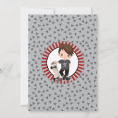 Invitation Brown Cheveux Skateboard Boys Anniversaire Invitat (Dos)