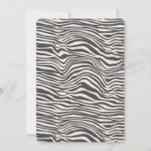 Invitation Brown Cocoa Zebra Imprimer (Dos)