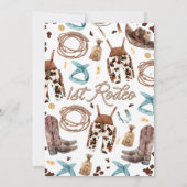 Invitation Brown corde Texte Premier Rodéo 1er Anniversaire (Dos)