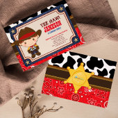 Invitation Brown Cowboy Ouest Vieux-Ouest Anniversaire